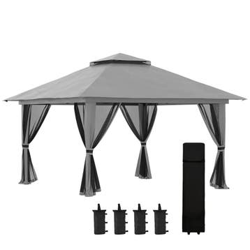 Opvouwbare Paviljoen 4x4m Pop-Up Tuinpaviljoen Met UV-besche, Verzenden