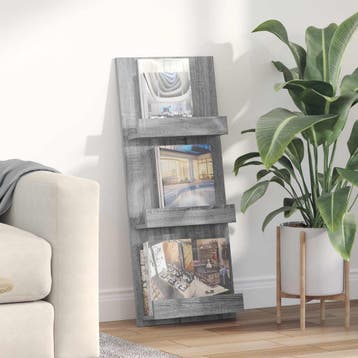 vidaXL Tijdschrift Rek Grijs Sonoma 43 x 11 x 102 cm Bewerkt, Verzenden, Nieuw