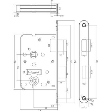 Intersteel magneet klavier dag en nachtslot met zwarte, Verzenden, Nieuw