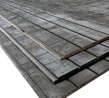 Channelply Rabat Plaat Zwart Gespoten 2440x1220mm - Smalle, Doe-het-zelf en Verbouw, Hout en Planken, Ophalen of Verzenden, Nieuw