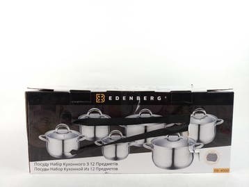 Edenberg Pannenset 12-delig - EB-4000, Huis en Inrichting, Verzenden, Nieuw