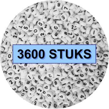 Fako Bijoux - Cijferkralen Rond Bulk - Number Beads - Acryl, Verzenden, Nieuw