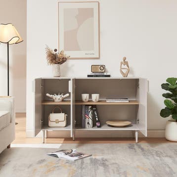 Commode Starvili dressoir 75x115x38 cm beige [en.casa], Verzenden, Nieuw