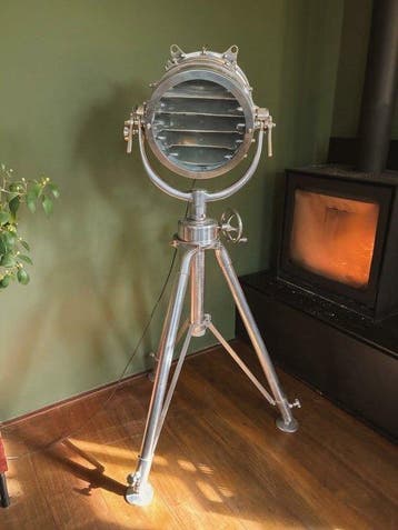 Staande lamp - Helder gehard glas met interne Suez-lamellen,