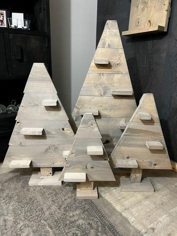 Steigerhouten kerstboom | Diverse afmetingen, Ophalen of Verzenden, Nieuw