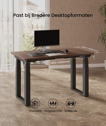 FLEXISPOT E7Q in hoogte verstelbaar tafelframe met 4 poten,, Verzenden, Zo goed als nieuw