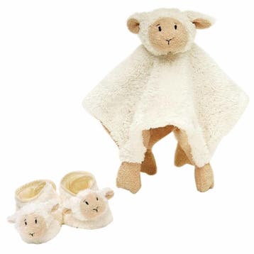 Baby cadeau setje Lammy - slofjes - tutteldoekje, Verzenden, Nieuw