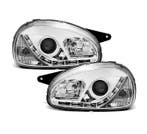 Koplampen Opel Corsa B DRL look Devil Eyes chroom, Ophalen of Verzenden, Nieuw