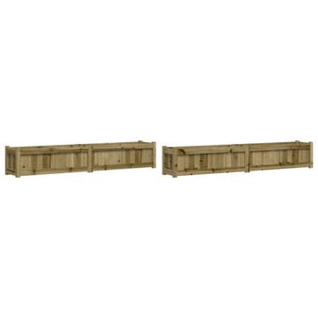 Houten plantenbak XL | Tweedekansje | OP=OP, Tuin en Terras, Bloembakken en Plantenbakken, 100 cm of meer, Balkon, Ophalen of Verzenden