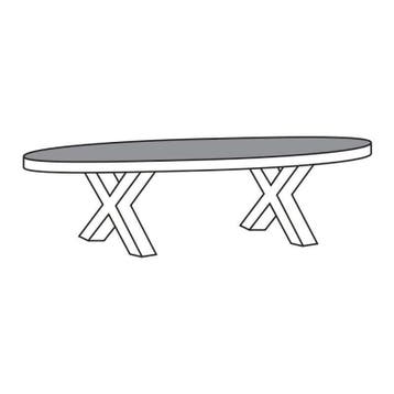 Salontafel TOV13-XM Alphen Oud Teakhout - salontafel, Nieuw, Overige materialen