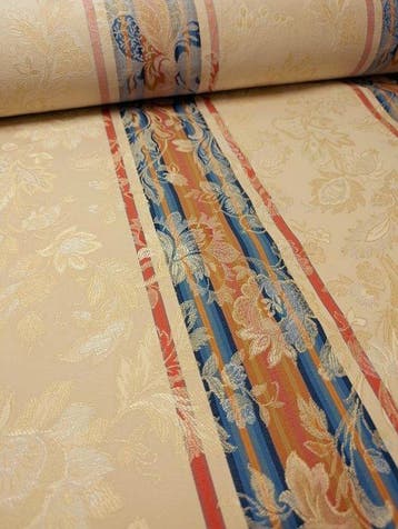 B540 - 600 x 135 cm - Tessuto Damasco in puro cotone -