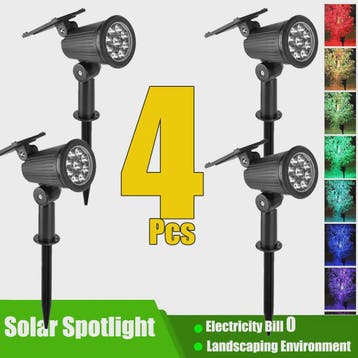 Verstelbare Solar Spotlight 9 LED - Waterdicht IP65 - Tuin,, Verzenden, Nieuw