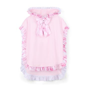 A’dee Rosie poncho met strikprint ruches (pink blossom) - S, Ophalen of Verzenden, Nieuw