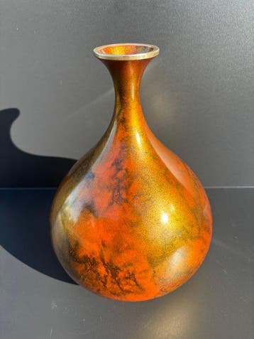 Eenbloemige vaas - Brons, Koper - Japan - Takaoka Bronze