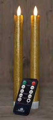 Ledkaars 3d flame candle rustiek goud annas collection met, Ophalen of Verzenden, Nieuw