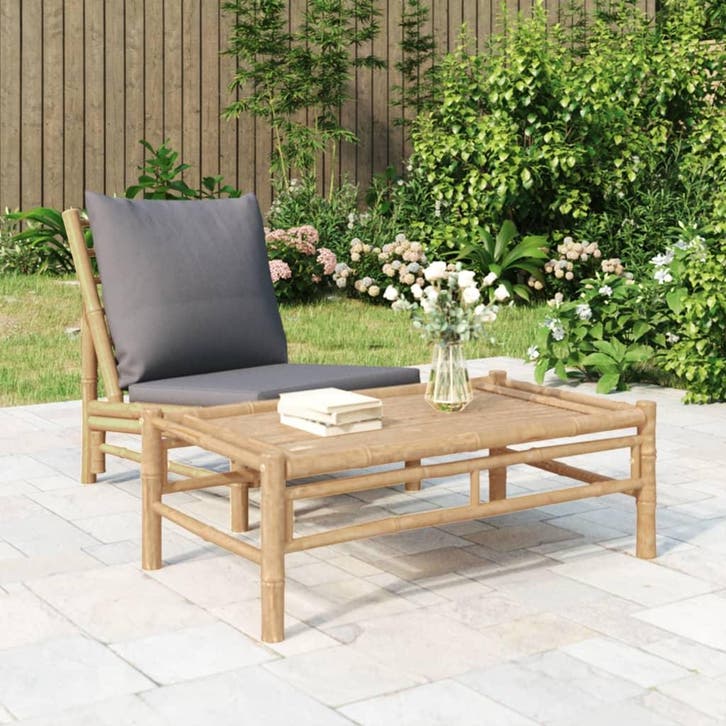 vidaXL Tuintafel 100x55x33 cm bamboe, Tuin en Terras, Tuinsets en Loungesets, Nieuw, Hout, Verzenden