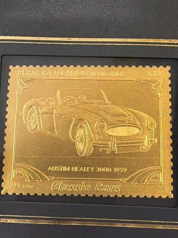 Bernea-eilanden. Gold medal Austin Healey 3000, , 1/50 Oz