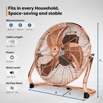 Vloerventilator - Industriele ventilator - 30 cm - Koper - A, Verzenden, Zo goed als nieuw