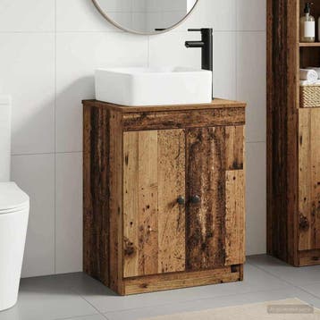 vidaXL Badkamer wastafelkast Oud hout 54 x 41 x 100 cm, Verzenden, Nieuw