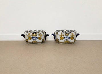 Schaal (2) - Aardewerk - Monteith stijl schalen, Antiek en Kunst, Antiek | Glas en Kristal