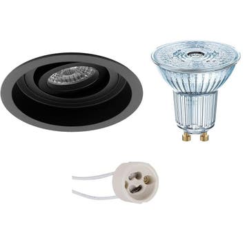 GU10 Inbouwspot Set - Mat Zwart - Inbouw Rond - Dimbaar -, Huis en Inrichting, Lampen | Spots, Metaal of Aluminium, Nieuw, Ophalen of Verzenden