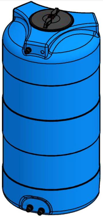 Ldpe Elbi tank vat type cv-500 liter, Ø 700 mm, h = 1460 mm, Verzenden, Nieuw