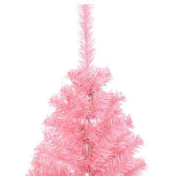 vidaXL Kunstkerstboom met standaard 120 cm PVC roze, Verzenden, Nieuw