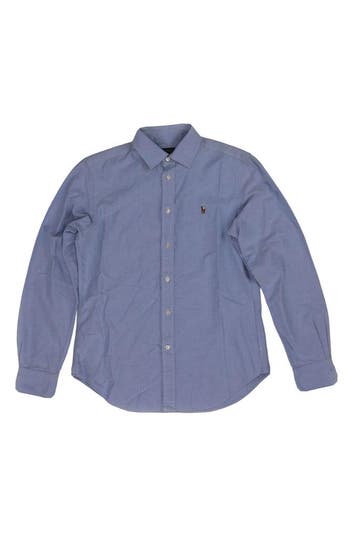 Polo Ralph Lauren Overhemd in maat 42 Blauw, Verzenden, Zo goed als nieuw, Blauw, Polo Ralph Lauren