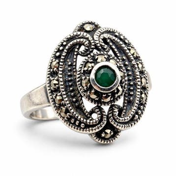 Zilver - Ring - Art Deco-herleving
