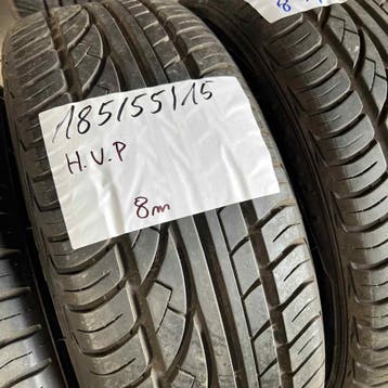 2 x Hankook Ventus Prime 185-55-15 Zomerbanden 8mm, Gebruikt, 15 inch, Band(en), Personenwagen