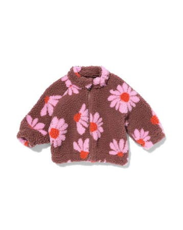 HEMA Babybomberjack teddy bloemen bruin 25% korting, Verzenden, Nieuw
