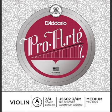 DAddario J5602-34M violin string A-2 3/4, aluminum wound, Ophalen of Verzenden, Nieuw