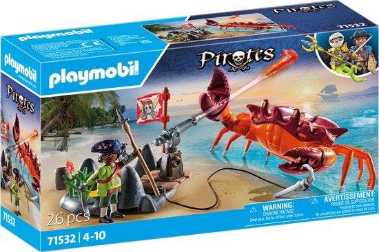 PLAYMOBIL Pirates Strijd tegen de gigantische krab - 71532, Kinderen en Baby's, Speelgoed | Overig, Verzenden
