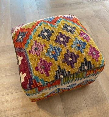 Kelim Poef(Ongebruikt/Nieuw) - Kelim - 34 cm - 34 cm, Nieuw
