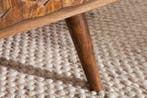 Massieve salontafel MYSTIC LIVING 100cm Sheesham naturel 3D, Huis en Inrichting, Tafels | Salontafels, Ophalen of Verzenden, Nieuw