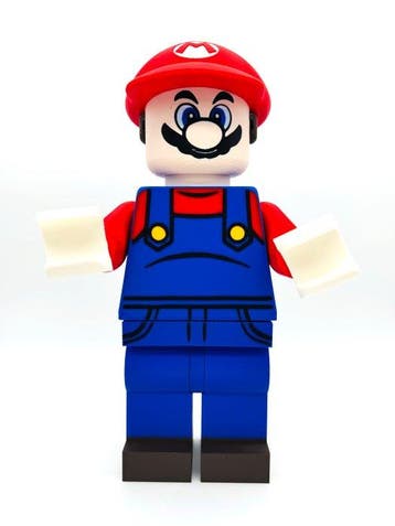 Beeldje - Super Mario oversize lego - Plastic, Nieuw
