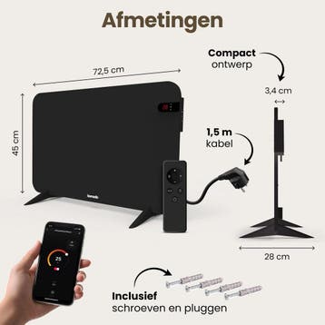 Komodo Infrarood Verwarmingspaneel 450W - 72,5 x 45 cm -, Doe-het-zelf en Verbouw, Verwarming en Radiatoren, Ophalen of Verzenden