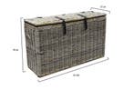 Kussenbox middel 151x51xH95 cm naturel rotan, Ophalen of Verzenden, Nieuw