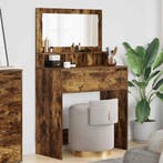 vidaXL Slaapkamer Kaptafels met lade Gerookt eiken 80 x 39,6, Huis en Inrichting, Tafels | Kaptafels, Verzenden, Nieuw