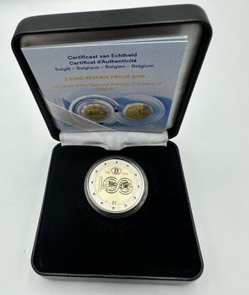België. 2 Euro 2026 SNCB Reverse Proof (Zonder