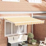 vidaXL Vervangingsdoek voor zonnescherm Geel en Wit 3,5 x 2, Verzenden, Nieuw