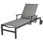 Showroommodel Regina verstelbaar en verrijdbaar ligbed, Tuin en Terras, Tuinsets en Loungesets, Ophalen of Verzenden, Nieuw, Aluminium