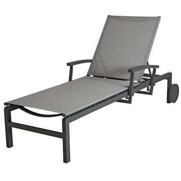 Showroommodel Regina verstelbaar en verrijdbaar ligbed, Tuin en Terras, Tuinsets en Loungesets, Ophalen of Verzenden, Nieuw, Aluminium