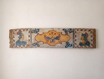 Decoratief ornament - Antiek decoratief houten plafondpaneel, Antiek en Kunst