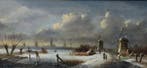 Charles Leickert (1816-1907), Kring van - Ijsgezicht