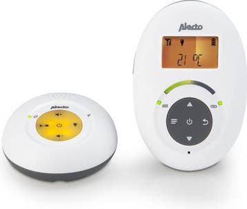 Alecto DBX-125 - Full Eco DECT Babyfoon met Display - Wit/An, Kinderen en Baby's, Babyfoons, Verzenden, Zo goed als nieuw