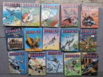 Biggles stripboeken - Vandersteen, W.E. Johns - Luchtvaart, Complete serie of reeks, Verzenden, Gelezen