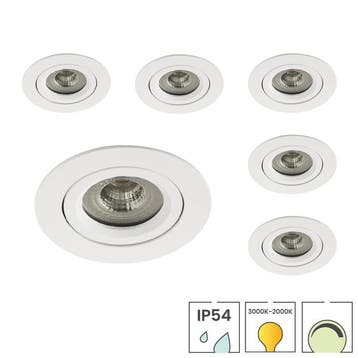Set van 6 LED downlighters | Inbouw | 5 watt dimbaar | Dim, Verzenden, Nieuw, Overige fittingen