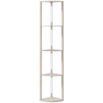 TRUUSK LED Staande Lamp met Hoekplank - Dimbaar - 4 Planken, Verzenden, Nieuw