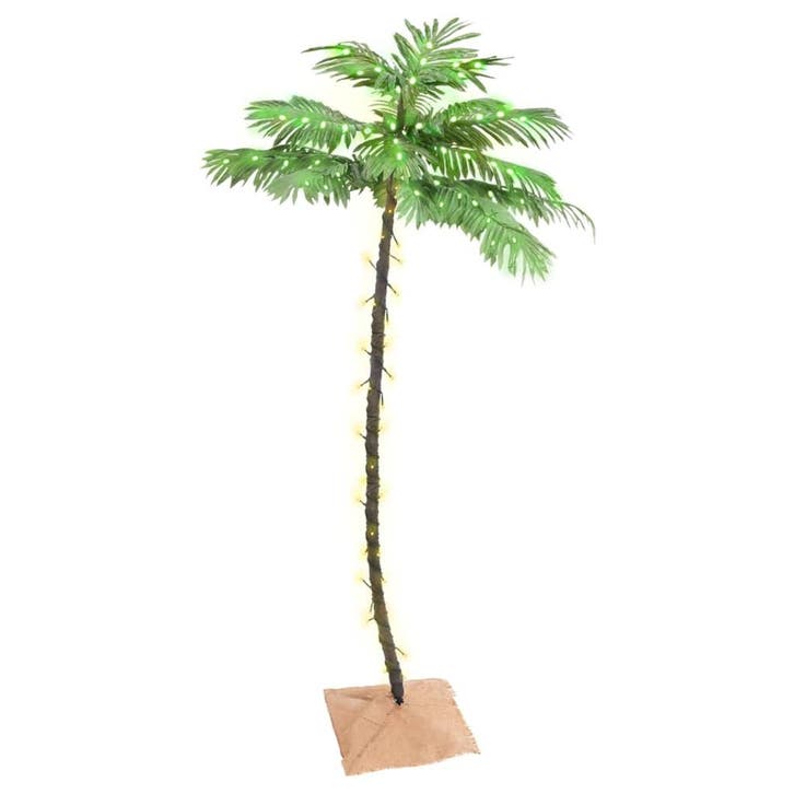 vidaXL Palmboom LED 96 LEDs warmwit 180 cm, Diversen, Kerst, Nieuw, Verzenden
